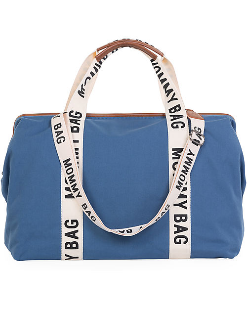 Childhome Mommy Bag - Indigo - Collezione Signature - 55x30x40 cm - Include Materassino per il Cambio! Borse Cambio