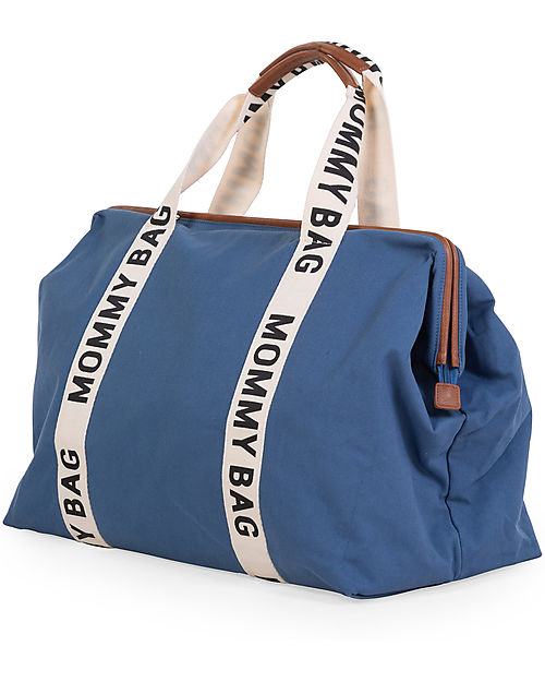 Childhome Mommy Bag - Indigo - Collezione Signature - 55x30x40 cm - Include Materassino per il Cambio! Borse Cambio