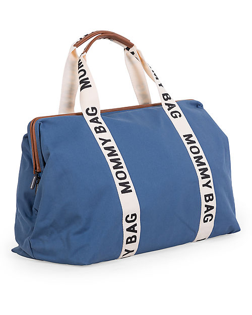 Childhome Mommy Bag - Indigo - Collezione Signature - 55x30x40 cm - Include Materassino per il Cambio! Borse Cambio