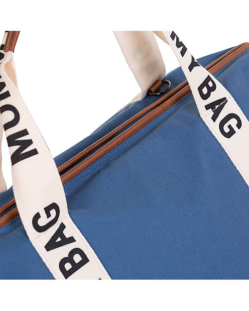 Childhome Mommy Bag - Indigo - Collezione Signature - 55x30x40 cm - Include Materassino per il Cambio! Borse Cambio