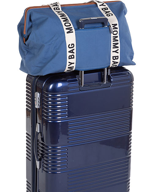 Childhome Mommy Bag - Indigo - Collezione Signature - 55x30x40 cm - Include Materassino per il Cambio! Borse Cambio