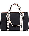 Childhome Mommy Bag - Nero - Collezione Signature - 55x30x40 cm - Include Materassino per il Cambio! Borse Cambio