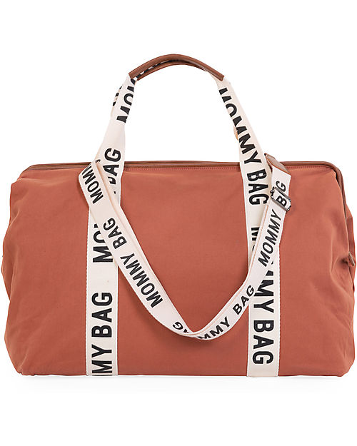 Childhome Mommy Bag - Terracotta - Collezione Signature - 55x30x40 cm - Include Materassino per il Cambio! Borse Cambio