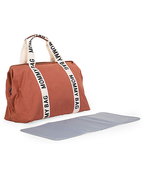Childhome Mommy Bag - Terracotta - Collezione Signature - 55x30x40 cm - Include Materassino per il Cambio! Borse Cambio
