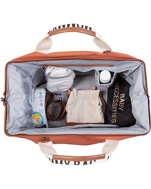 Childhome Mommy Bag - Terracotta - Collezione Signature - 55x30x40 cm - Include Materassino per il Cambio! Borse Cambio