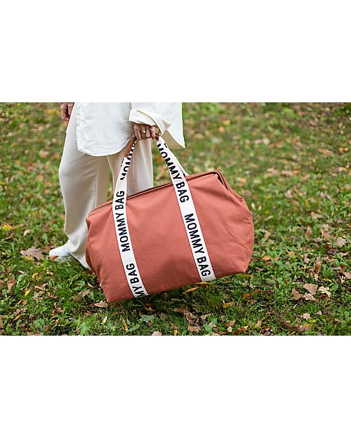 Childhome Mommy Bag - Terracotta - Collezione Signature - 55x30x40 cm - Include Materassino per il Cambio! Borse Cambio