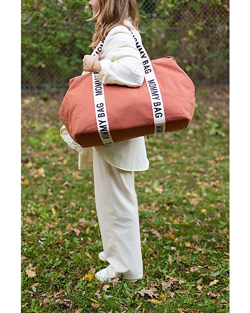 Childhome Mommy Bag - Terracotta - Collezione Signature - 55x30x40 cm - Include Materassino per il Cambio! Borse Cambio