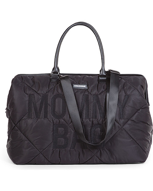 Childhome Mommy Bag Trapuntata Borsa Fasciatoio - 55 x 30 x 40 cm - Nero - Include Materassino per il Cambio! Borse Cambio