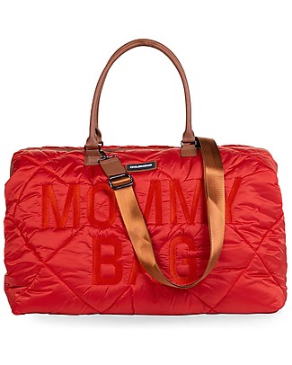 Childhome Mommy Bag Trapuntata Borsa Fasciatoio - 55 x 30 x 40 cm - Rosso - Include Materassino per il Cambio! Borse Cambio
