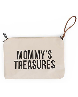 Childhome Mommy Treasures Pochette Donna - 33 x 23 x 3 cm - Bianco e Nero Trousse e Pochette