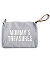 Childhome Mommy Treasures Pochette Donna - 33 x 3 x 23 cm - Bianco e Grigio Borse Cambio