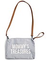 Childhome Mommy Treasures Pochette Donna - 33 x 3 x 23 cm - Bianco e Grigio Borse Cambio