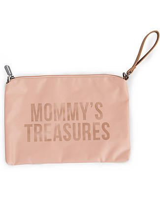 Childhome Mommy Treasures Pochette Donna - 33x23 cm - Rosa e Rame Trousse e Pochette