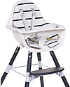 Childhome OUTLET - Cuscino per Seggiolone Evolutivo Evolu 2 Chair, Righe Bianco/Blu - 100% Jersey di Cotone Accessori per Seggioloni