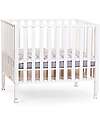 Childhome OUTLET - Lettino Culla con Ruote - 98 x 78 x 80 cm - Bianco - Tre Altezze - Pezzo di Showroom Lettini con Sbarre