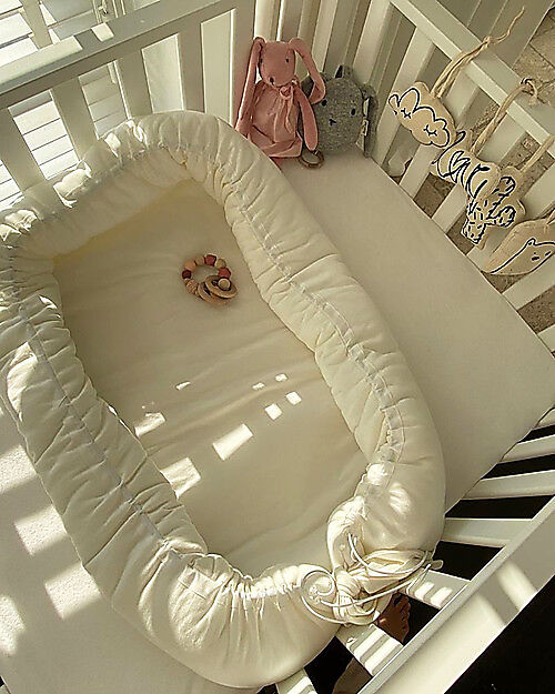 Childhome OUTLET - Lettino Culla con Ruote - 98 x 78 x 80 cm - Bianco - Tre Altezze - Pezzo di Showroom Lettini con Sbarre