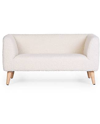 Childhome Panca per Bambini - Teddy - Bianco Sporco - 88x44x45 cm Poltrone