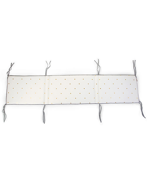 Childhome Paracolpi Imbottito Cuori - 35x170 cm - Pois Dorati unisex  (bambini)