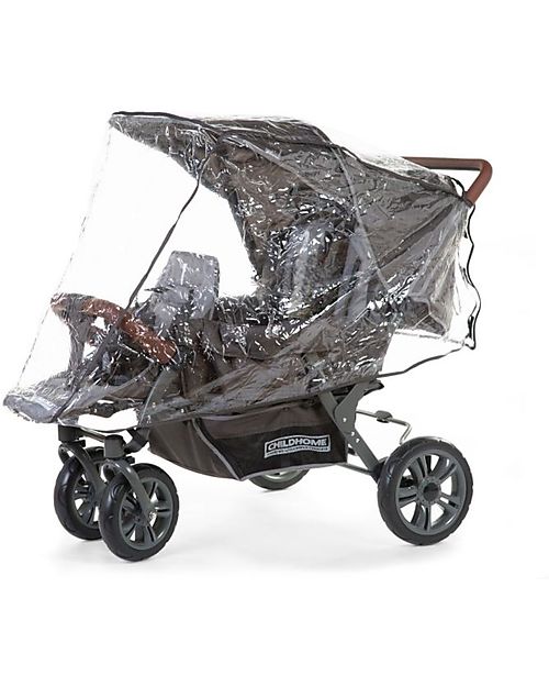 Childhome Parapioggia per Passeggino Trigemellare - 110 x 70 x 80 cm Parapioggia