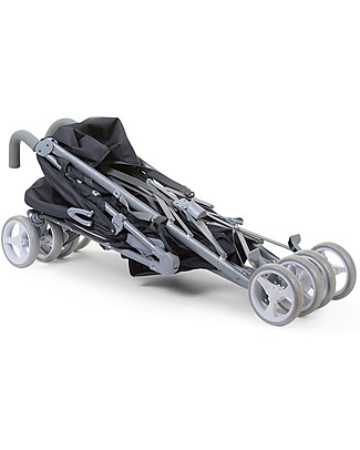 Childhome Passeggino 5 Pos a Righe Grigie e Bianche - Parapioggia incluso! Passeggini