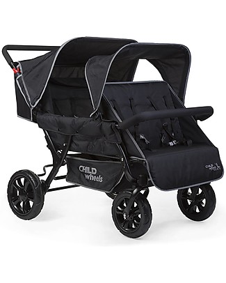 Childhome Passeggino a 4 Posti Two By Two - Modello Base Leggero Passeggini Doppi