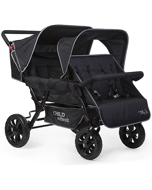 Childhome Passeggino a 4 Posti Two By Two - Modello Base Leggero Passeggini Gemellari