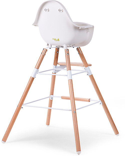 Childhome Prolunga Extra per Seggiolone Evolutivo Evolu 2 e ONE.80° Chair- Legno Naturale e Bianco Accessori per Seggioloni