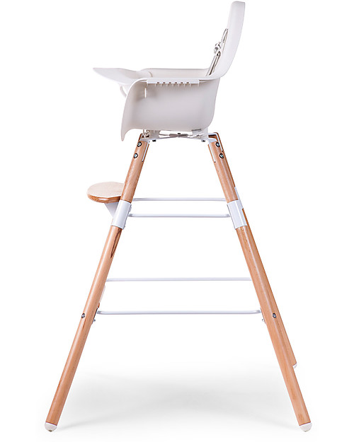 Childhome Prolunga Extra per Seggiolone Evolutivo Evolu 2 e ONE.80° Chair- Legno Naturale e Bianco Accessori per Seggioloni