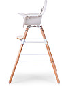 Childhome Prolunga Extra per Seggiolone Evolutivo Evolu 2 e ONE.80° Chair- Legno Naturale e Bianco Accessori per Seggioloni
