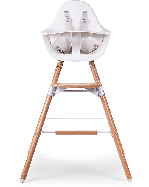 Childhome Prolunga Extra per Seggiolone Evolutivo Evolu 2 e ONE.80° Chair- Legno Naturale e Bianco Accessori per Seggioloni