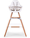 Childhome Prolunga Extra per Seggiolone Evolutivo Evolu 2 e ONE.80° Chair- Legno Naturale e Bianco Accessori per Seggioloni