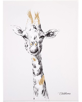 Childhome Quadro ad Olio Giraffa con Dettagli Dorati - 30x40 cm Posters