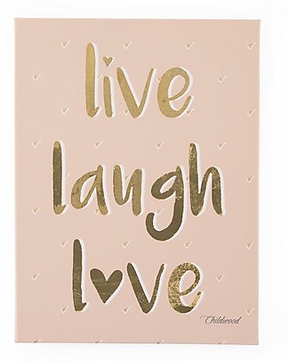 Childhome Quadro ad Olio "Live Laugh Love"- 30x40 cm Decorazioni
