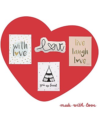 Childhome Quadro ad Olio "Live Laugh Love"- 30x40 cm Decorazioni