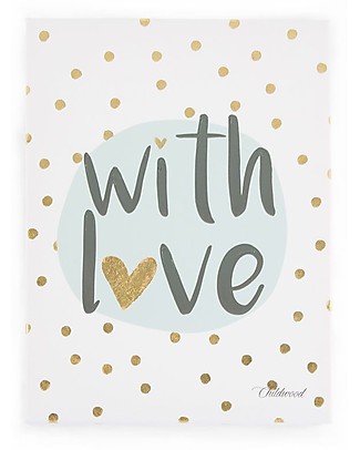 Childhome Quadro ad Olio "With Love" - 30x40 cm Decorazioni
