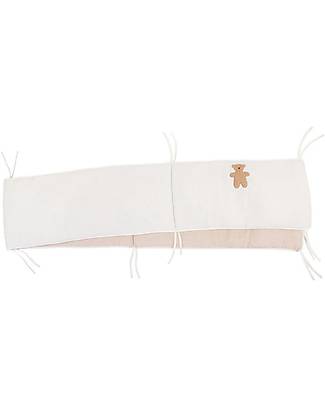 Childhome Rivestimento Culla - 340 x 35 x 2 cm Jersey Melange Beige/Mussola Teddy Materassi