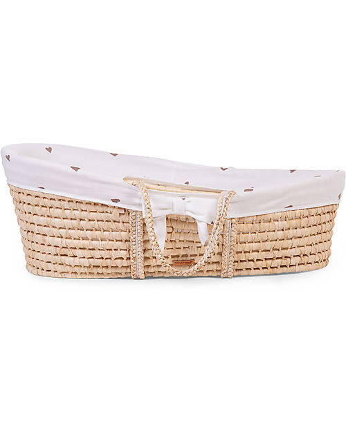 Childhome Rivestimento per Cesta Portabèbè Moses - 100% cotone - Cuori Culle e Ceste