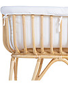 Childhome Rivestimento Rettangolare per Culla in Rattan - Bianco - 90,0 x 52,0 x 35,0 cm Culle e Ceste