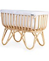 Childhome Rivestimento Rettangolare per Culla in Rattan - Bianco - 90,0 x 52,0 x 35,0 cm Culle e Ceste