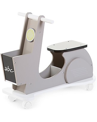 Childhome Scooter Cavalcabile con Ruote a 360° - Grigio Cavalcabili