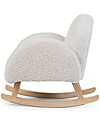 Childhome Sedia a Dondolo Bianca in Tessuto Teddy - per Bambini Sedie a Dondolo