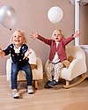 Childhome Sedia a Dondolo Bianca in Tessuto Teddy - per Bambini Sedie a Dondolo