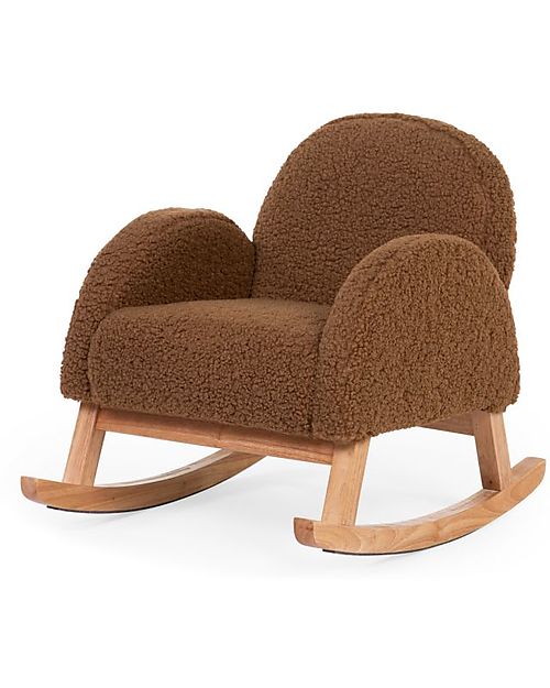 Childhome Sedia a Dondolo Marrone in Tessuto Teddy - per Bambini Sedie a Dondolo