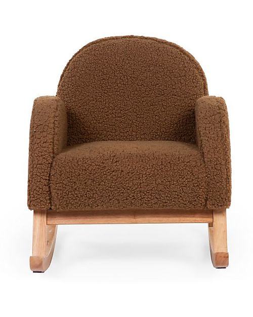 Childhome Sedia a Dondolo Marrone in Tessuto Teddy - per Bambini Sedie a Dondolo