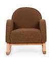 Childhome Sedia a Dondolo Marrone in Tessuto Teddy - per Bambini Sedie a Dondolo