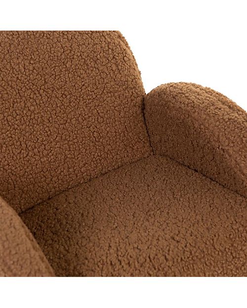 Childhome Sedia a Dondolo Marrone in Tessuto Teddy - per Bambini Sedie a Dondolo