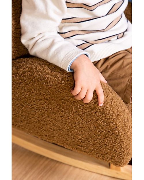 Childhome Sedia a Dondolo Marrone in Tessuto Teddy - per Bambini Sedie a Dondolo