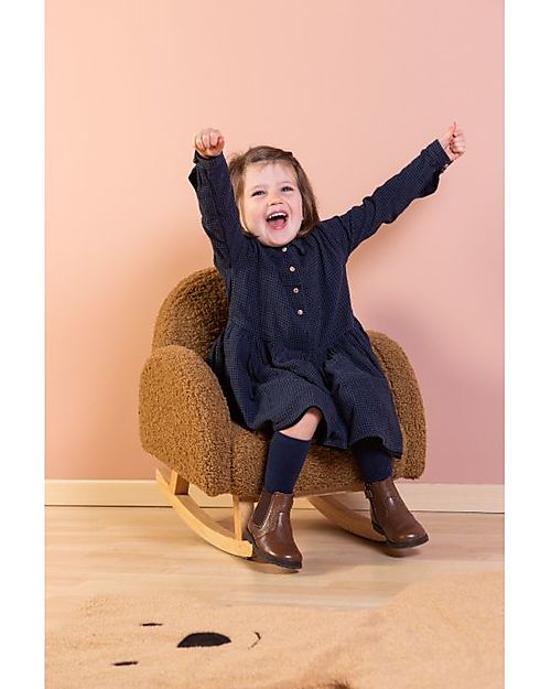 Childhome Sedia a Dondolo Marrone in Tessuto Teddy - per Bambini Sedie a Dondolo