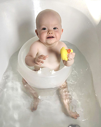 Childhome Seggiolino da Bagno - Bianco Scintillante - Dai 6 mesi Vaschette