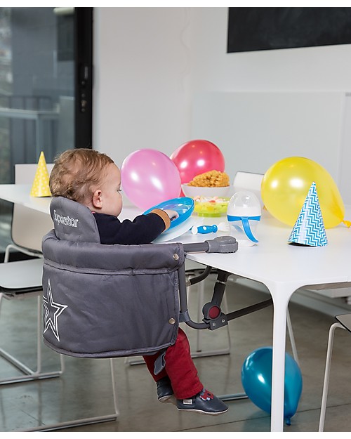 Childhome Seggiolino da Tavolo Portatile Superstar, Grigio Antracite Seggioloni Pappa